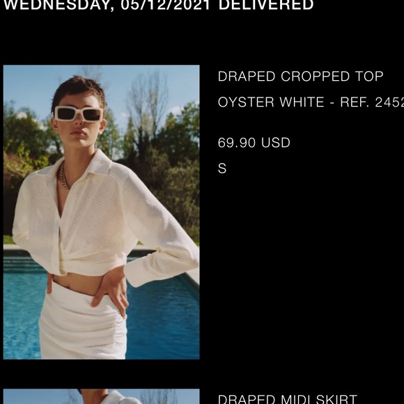 Zara - two piece - white top - Picture 1 of 2